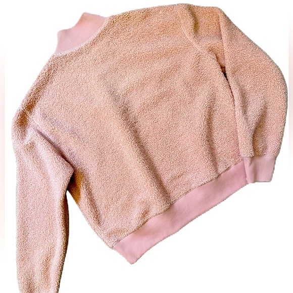 NEW~ Topshop Peach Teddy Sherpa Sweater/Sweatshirt  NWOT  ~  size 8 - Picture 5 of 16